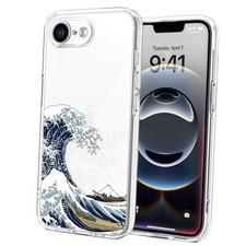  Case for iPhone 17e iPhone 16e Case Clear with Design iPhone16e Great Wave