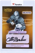 Otto Graham Cleveland Browns Signed 2001 Playoff Preferred Gold #O57 #21/25 Card