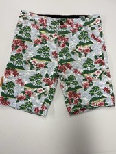 Superdry Hawaiian Tropical Floral Chino Summer Shorts Mens Small 30  Holiday