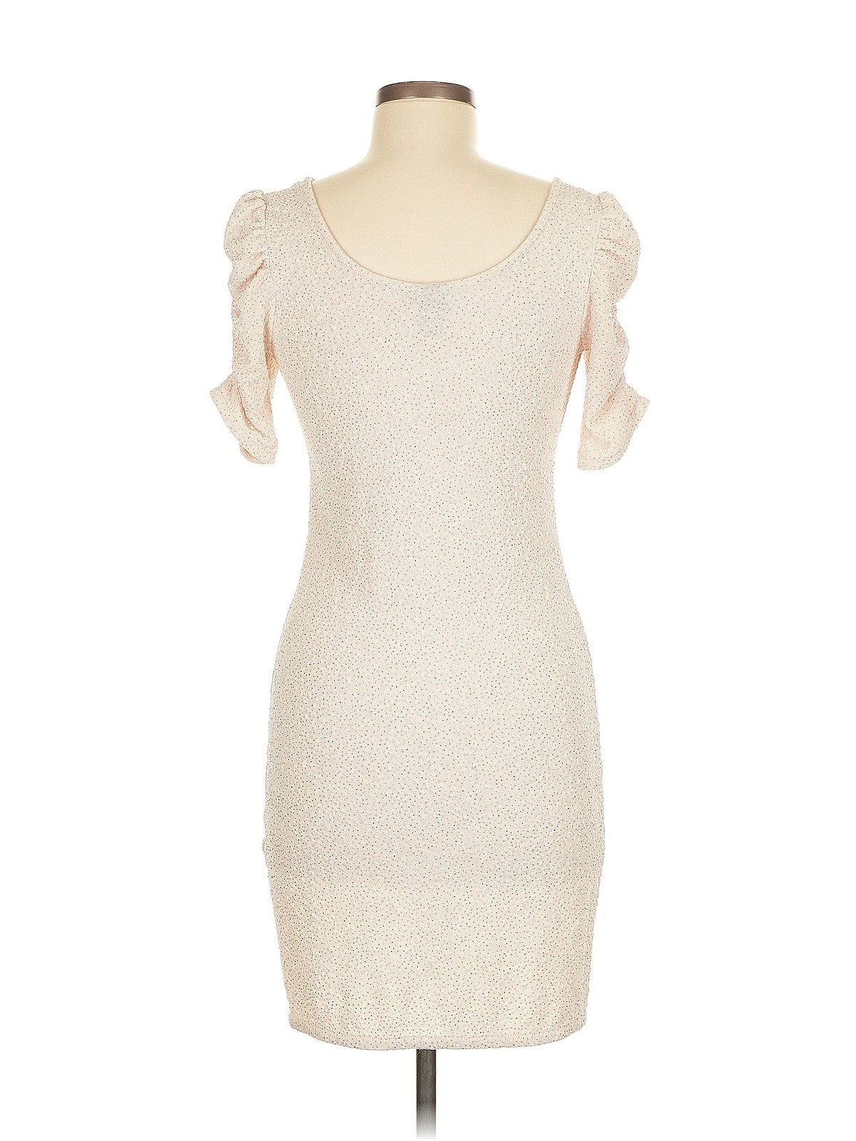 H&M Women Ivory Cocktail Dress M thumbnail 2