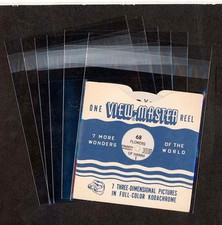 Clear Protective Sleeves for ViewMaster SINGLE REELS - 100 Pack - Acid Free