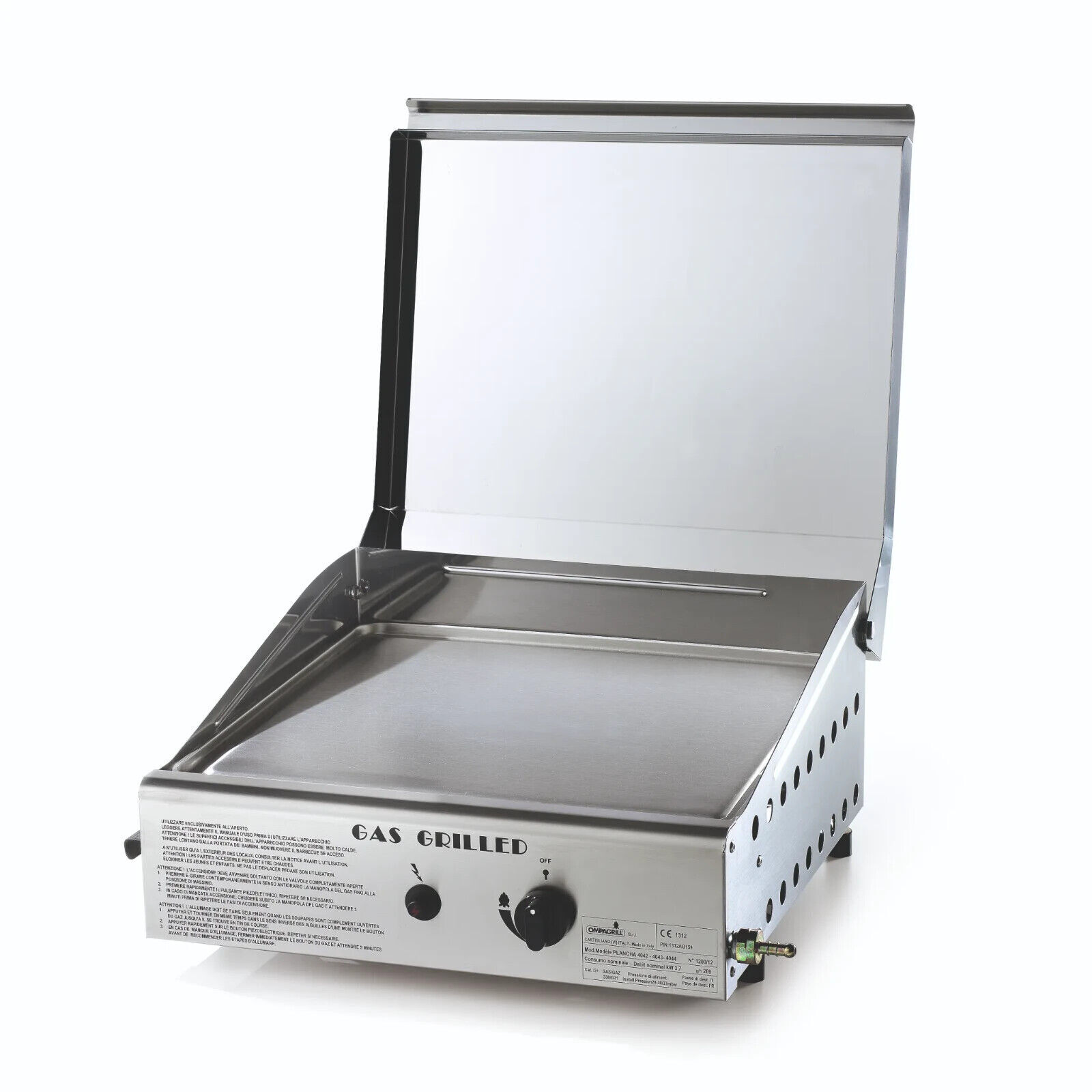 PIASTRA OMPAGRILL PLANCHA SINGLE 4043/COV.METANO (BBQ GAS)