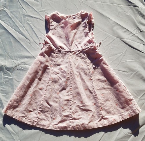 Girls Gymboree Dress Sz XL 6 Tea Party Vintage Pink Floral Summer Easter Ruffle - Picture 3 of 7