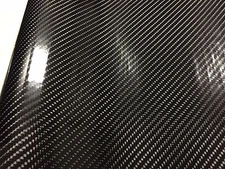 6D Black Gloss Carbon Fiber 10FT x 5FT Vinyl Car Wrap Film Sticker Decal Sheet