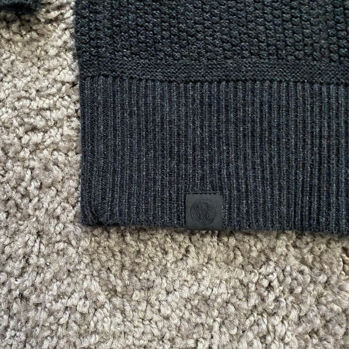 Lululemon Textured Fleece 1/2 Zip - Black - lulu fanatics