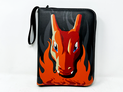 charizard card binder Pokemon Collectible Zipper w/ Art 9.5