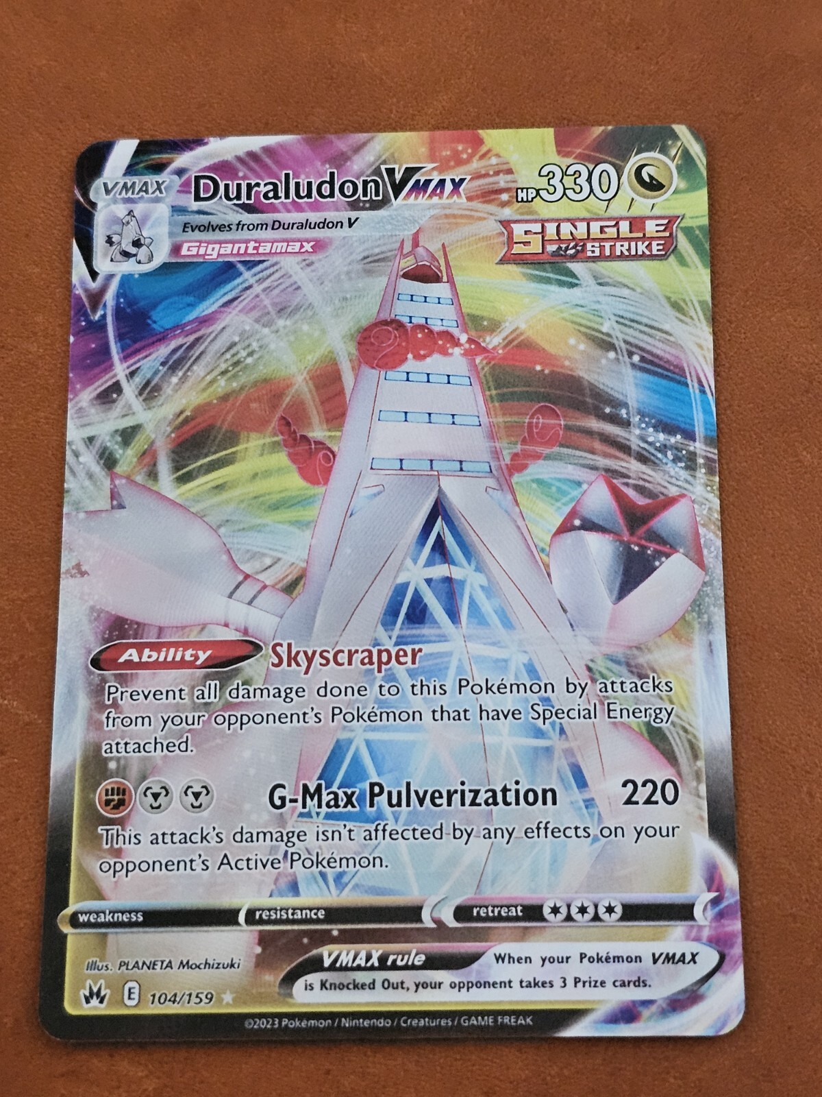 Pokémon TCG Duraludon VMAX Crown Zenith 104/159 Full Art Ultra Rare NM/M