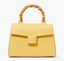 Kate Spade Katy Textured Leather Bamboo Medium Top-handle Crossbody Bag ~NWT~