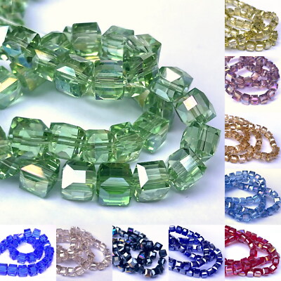 PH PandaHall 150 Stück Glasperlen Set - 10 Farben Facettierte Kristallperlen 9x6mm