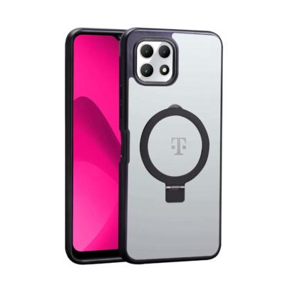 For T-Mobile Revvl 7 / 7 Pro 5G Ring Stand Matte Shockproof Hard PC Cover Case
