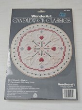Vintage Wonderart NeedleCraft Candlewick Cassics Kit 5912 Country Hearts