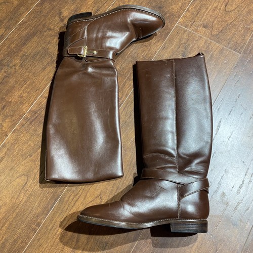 Botas de Montar Nine West Cuero Marrón Rodilla Talla 7,5 M De Colección Años | eBay
