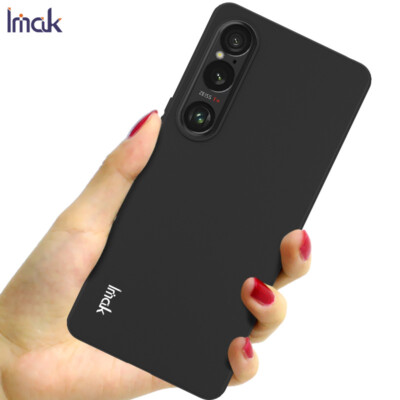 IMAK For Sony Xperia 1 VI, Classic Black Soft Rubber Slim TPU Silicon Case Cover