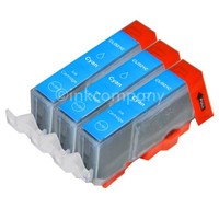 3 Tintenpatronen Canon Mit Chip CLI-521 Cyan Blau Mp 990 Mx 860 Mx 870 Neu