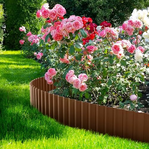 LAVEVE Corrugated Metal Garden Edging Sturdy Border 10 Inch × 20FT