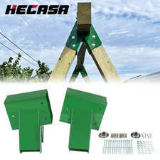 HECASA 12" Pair Brand New 1-2-3 A-Frame 2 Brackets for Swing Set W/ All Hardware