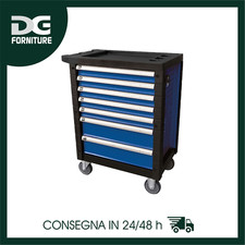 CARRELLO PORTAUTENSILI PER OFFICINA FERMEC 7 CASSETTI COMPLETO KIT 172 UTENSILI
