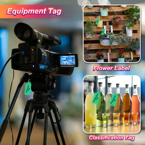 150Pcs Blank Waterproof Plastic Tags, Label Shipping Tag, Green 2.48 x 1.46Inch - Picture 4 of 6