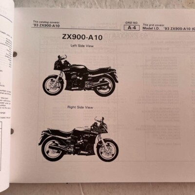 Kawasaki GPZ900R Genuine ZX900A10 Parts List Manual Used | eBay
