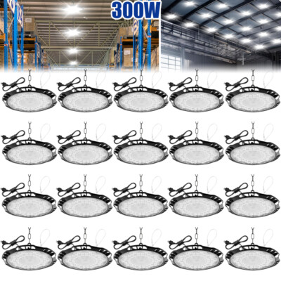 20 Pack 300W UFO Led High Bay Light Factory Warehouse Commercial Led Shop Lights