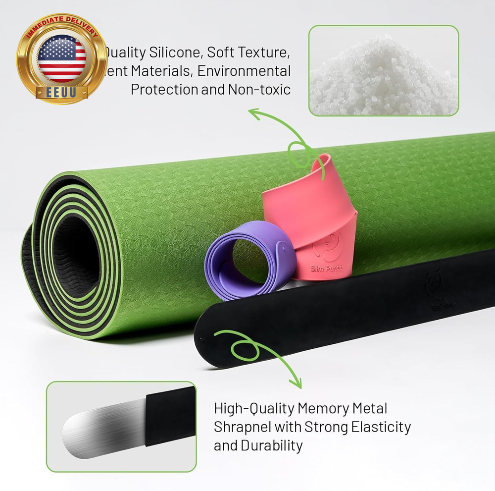 Yoga Mat Strap with Heavy-Duty Clasp for Secure Tight Rolling