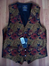 Nowa ciemnozłota kamizelka kwiatowa od Brown's International Clothing Co, rozmiar S