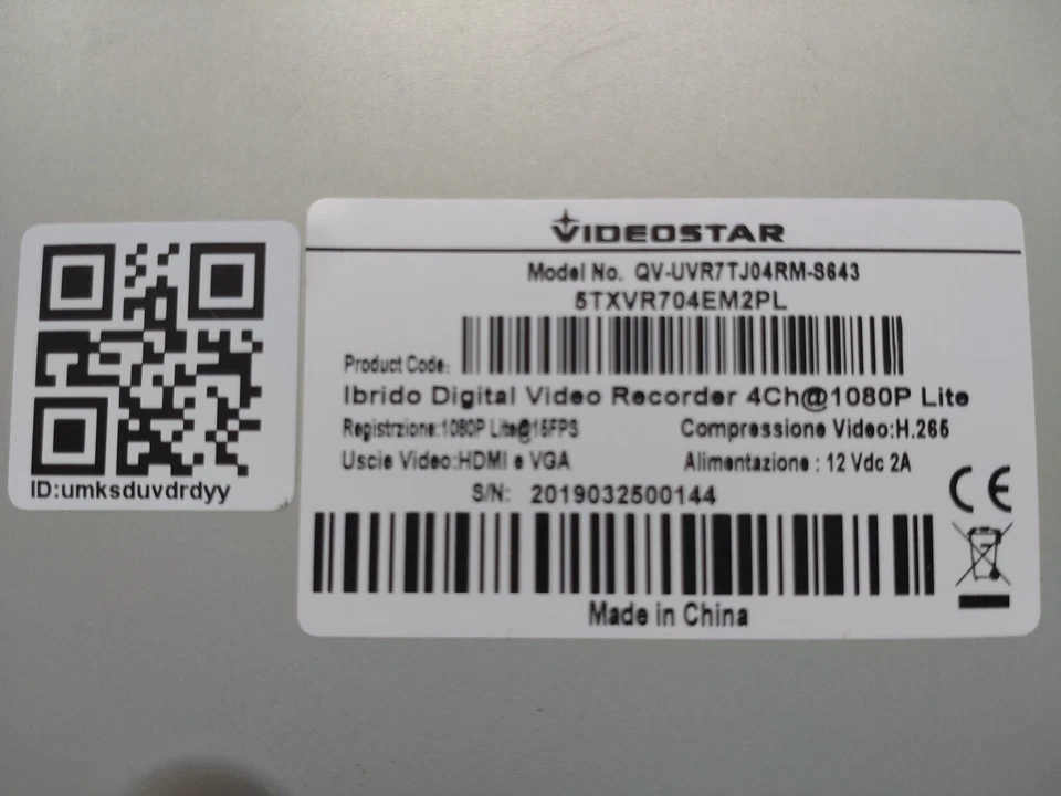 NVR videoregistratore AHD, VIDEOSTAR 5TXVR704EM2PL + 3 videocamere 5T4B36P2L - Immagine 3 di 4