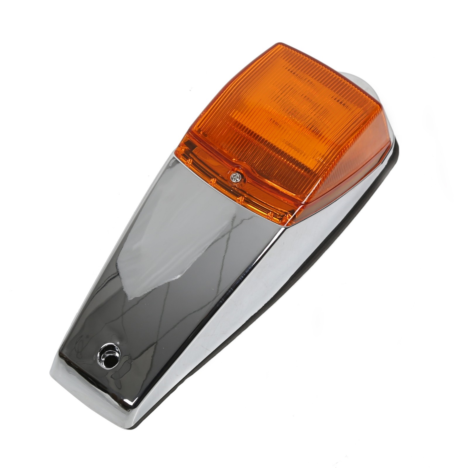 Signal Amber Car & Truck Side Marker Light Assemblies 5-Piece LED Cab Roof Marker Lights - Amber, Chrome, For Peterbilt, Kenworth, Trucks Heavy Truck Lights - Foto 3