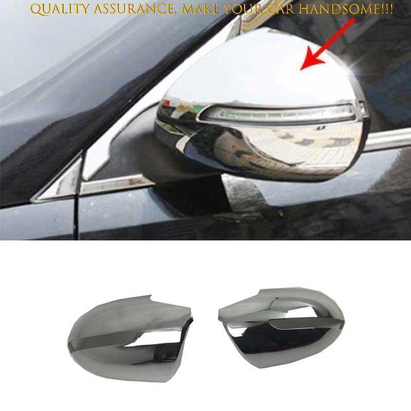 2*For Kia Sportage 2011-2016 Chrome Side Door Rearview Mirror Cap Molding Covers