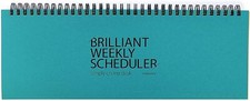 Paperian Brilliant Weekly Scheduler Desk Pad Planner 60 Sheets Blue 12X4.4 In...