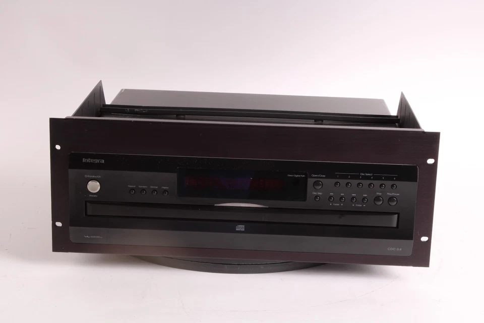 Integra CDC-3.4 Compact 6 Disc Carousel Changer W/ Middle Atlantic CDC3.4 Rack - Image 4 of 4