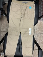 Boys Carters Khaki Pants Pull On Drawstring New With Tags Size 14