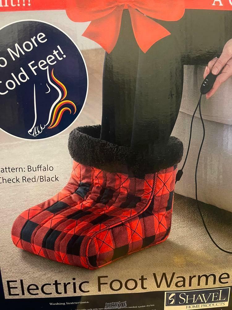 Micro Flannel Shavel Heated Foot Warmer (Red And Black Plaid) | eBay