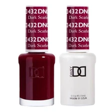 DND DUO Matching Gel & Lacquer #432 - Dark Scarlet