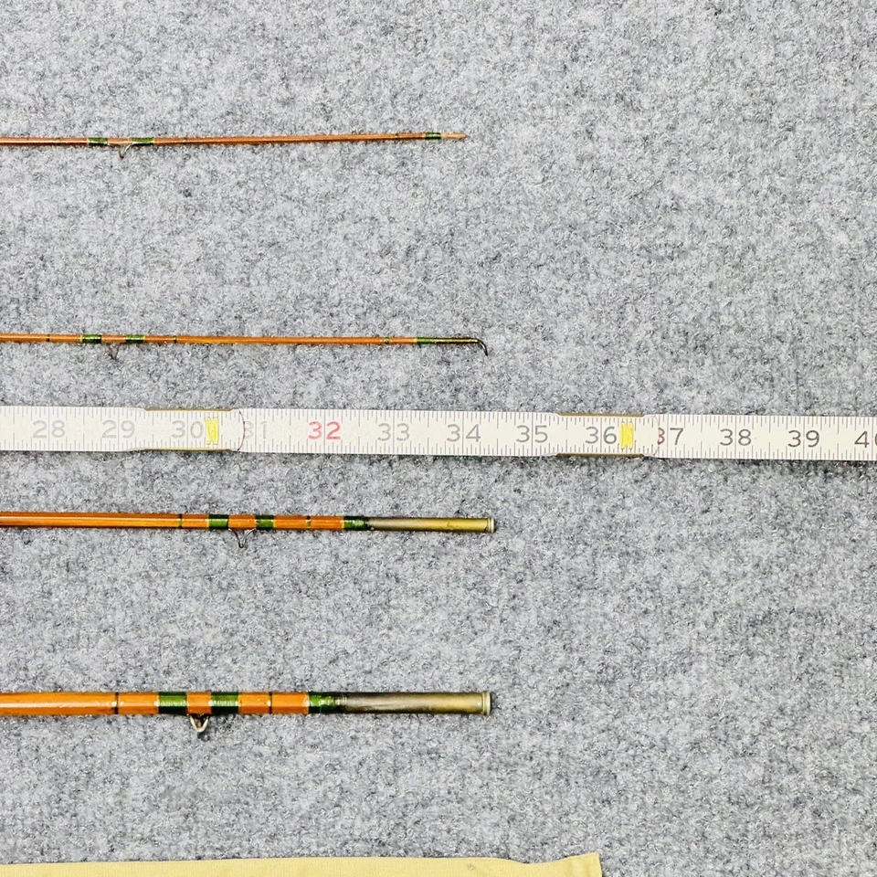 Caña de pescar con mosca Montague Fishkill 3 piezas de bambú 8’ 6” 5 oz #7wt con extras DE COLECCIÓN Foto 3 de 4