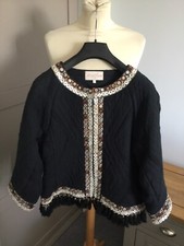 Stunning Miss June Paris Hippie Boho Fringe Jacket Size 2 Fits Uk 10-12 Vgc