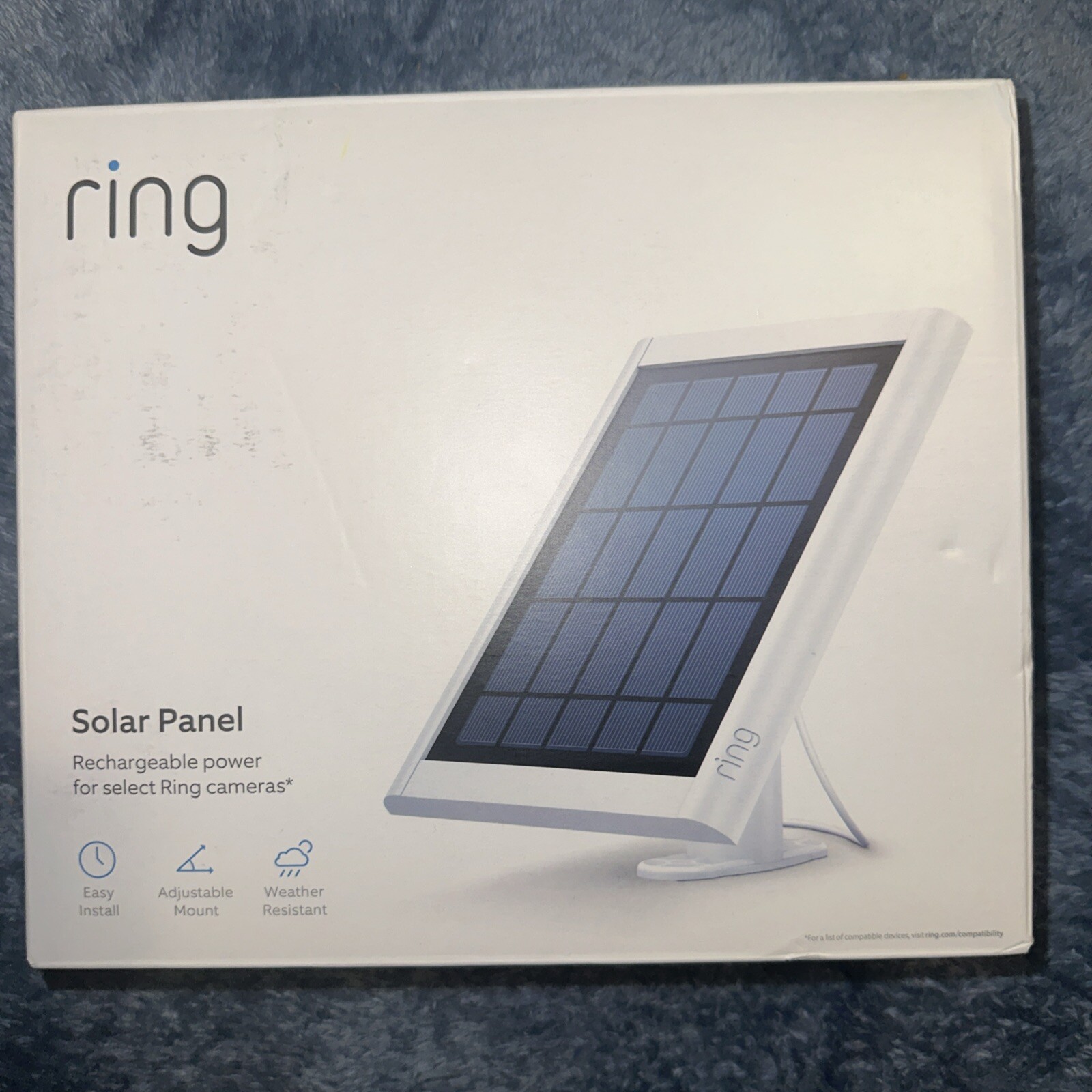 Ring Solar Panel V4 for Ring Spotlight Cam Battery Ring Stick Up Cam Battery*