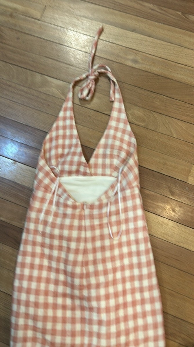 Zara Gingham Check Halter LINED Mini Dress XS NWT F6-15 | eBay