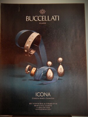 BUCCELLATI ICONA LUXE JEWELRY ORIG VTG 2014 ADVERTISEMENT,