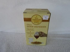 NEW MRS ANDERSONS BAKING HONEY SYRUP DISPENSER PLASTIC AND GLASS waffles pancake