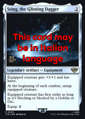 MTG STING, THE GLINTING DAGGER FOIL EXC STACHEL, DER GLÄNZENDE DOLCH 250 LTR PRE