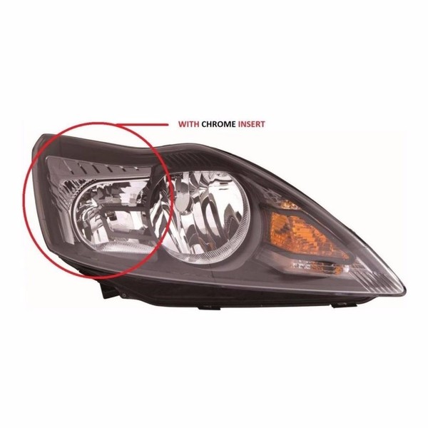 Depo Scheinwerfer Rechts OS Schwarzchrom Blinker Ford Focus Mk2 3/2008-6/2011-image