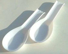 Set Of 2 Aronson Jumbo Spoon Rest White Plastic 10inch