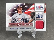 2014 Panini Elite Extra Edition USA Baseball 18U Game Jerseys #10 Gray Fenter