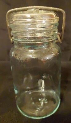 JAR@様 Glass jar with hinged lid 