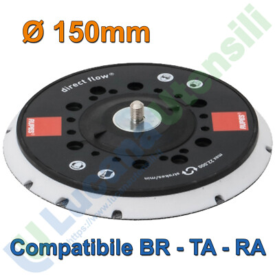 Platorello Di Supporto Da 150 Mm Duro – Compatibile Con Levigatrici Rupes BigFoot LHR21 ES, Mark II E III, Con Bullone M8