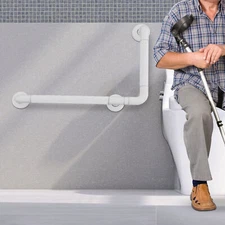L-shaped Bathroom Safety Bar Stainless Steel Handicap Grab Bar Rail 440 Load