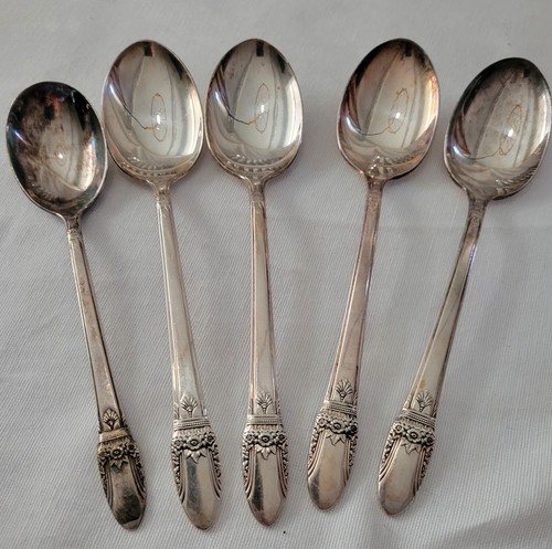 1847 Rogers Bros FIRST LOVE Silber Teller Besteck Set 71 Teile Vintage 1937 - Bild 8 von 22