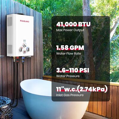 GASLAND BE158 6l Outdoor Portable Propane Gas Tankless