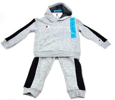 Boy's Jogger Hoodie Kids 2-Piece Set Grey Size 4T